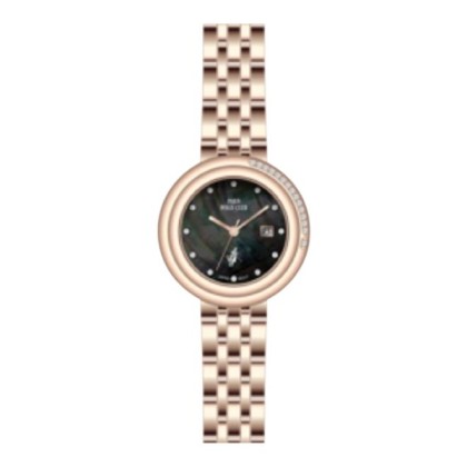 Paris Polo Club PPC-DA12-RG-BK Black Dial Bracelet Strap Women Watch